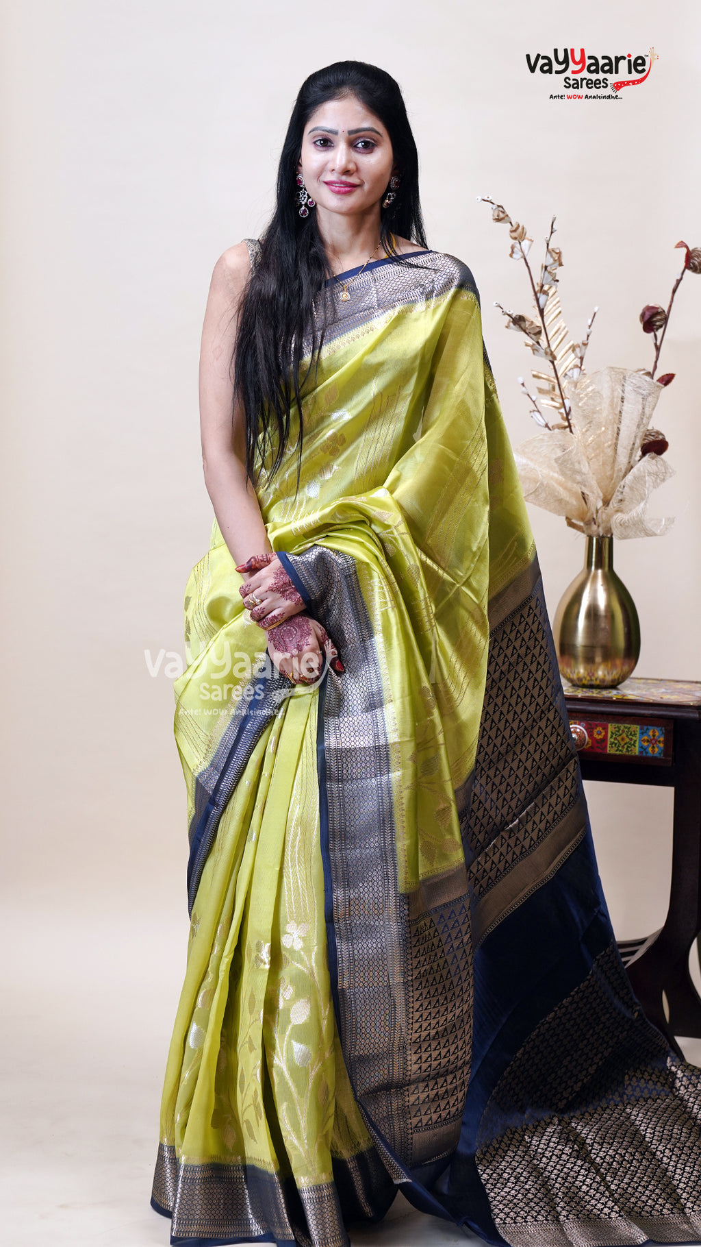 Multicolour Chiniya Silk Saree with Blouse