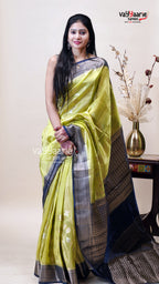 Multicolour Chiniya Silk Saree with Blouse