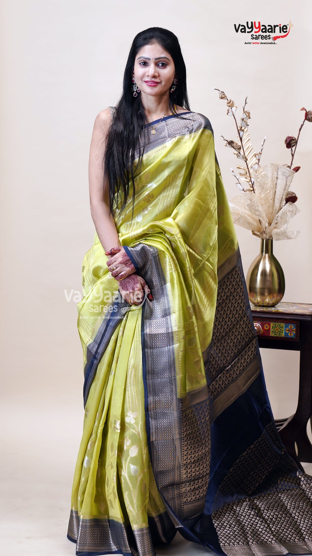 Multicolour Chiniya Silk Saree with Blouse
