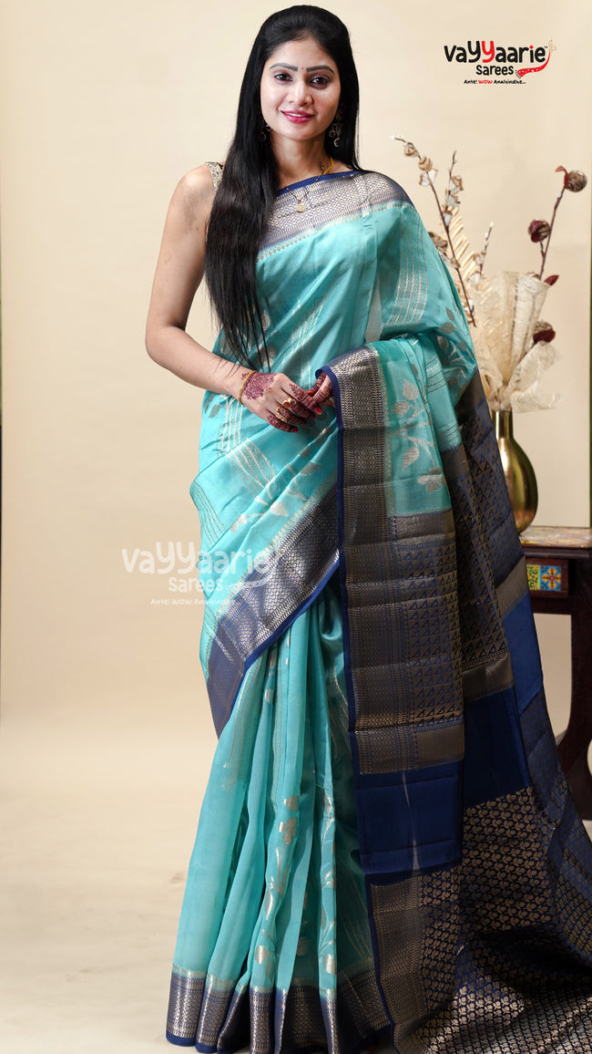 Fancy Multicolour Chiniya Silk Saree Hover Image