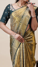 Mehendi Green DMM Pattu Saree for Women