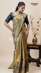 Mehendi Green DMM Pattu Saree for Women