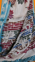Cream Dola Silk Saree with Kalamkari Art Prints | Premium Occasion Wear Saree | Vayyaarie Sarees