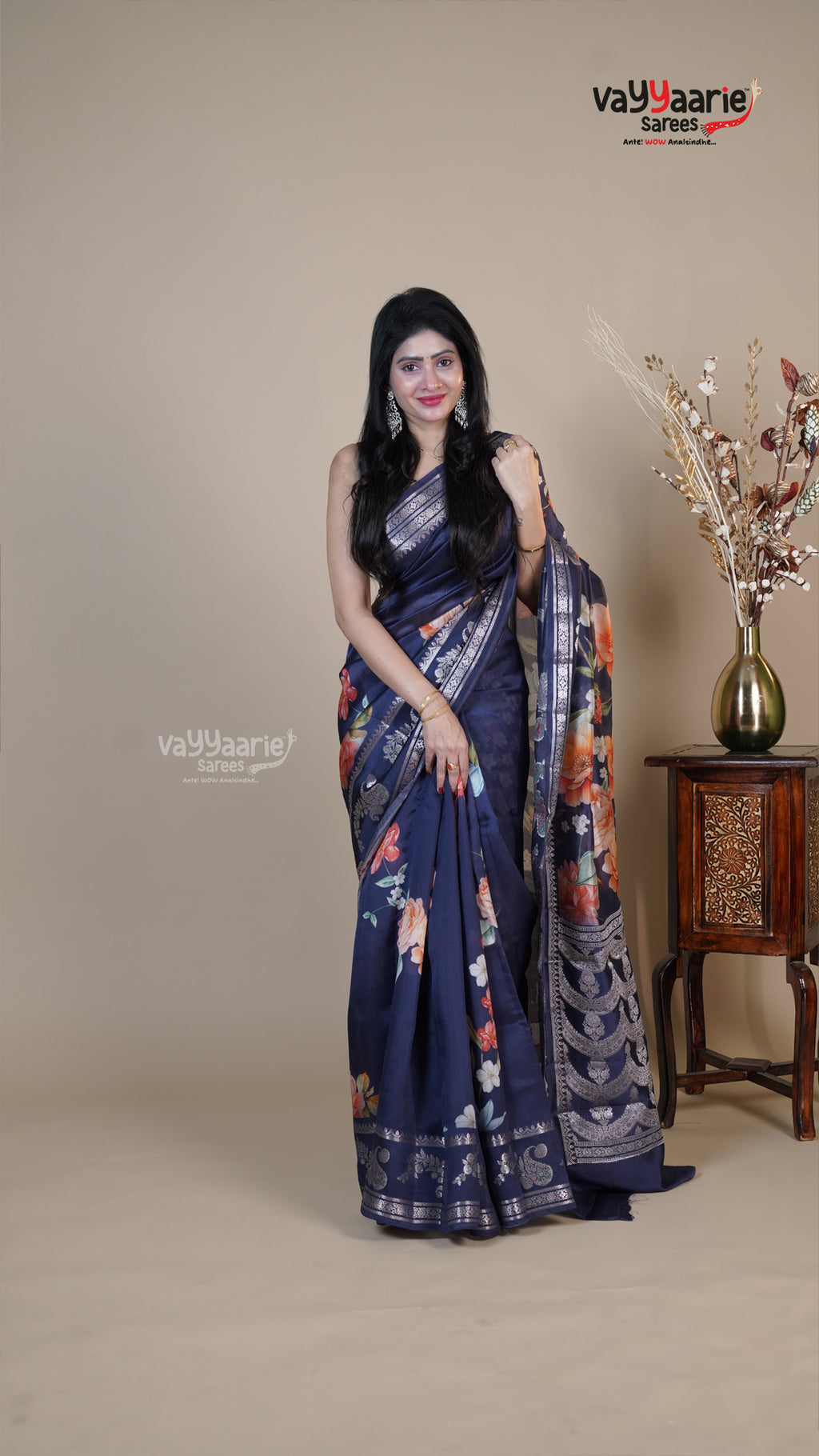Blue Raw Mango Fancy Saree for Wedding Wear