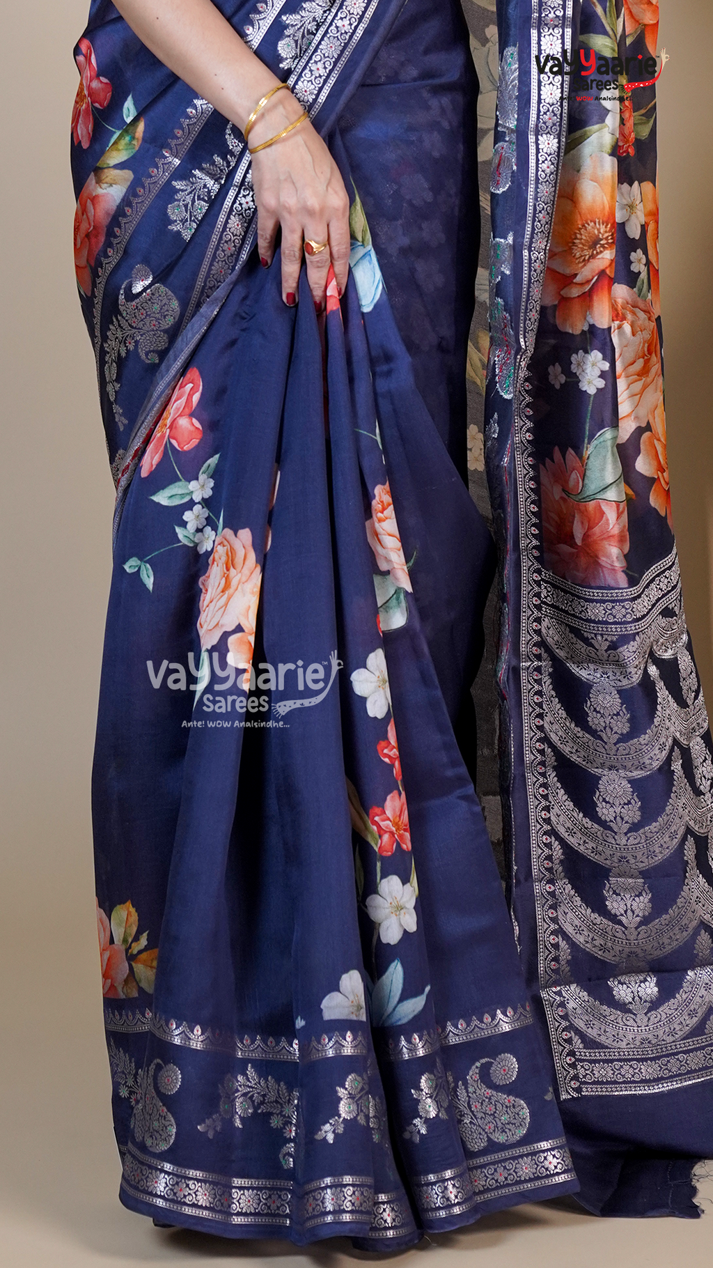 Blue Banaras Mango Fancy Saree for Wedding Wear