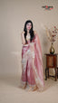 Pink Organza Fancy Saree for Social Gatherings