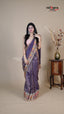 Violet Organza Fancy Saree for Festive Gifting
