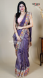Violet Organza Fancy Saree for Festive Gifting