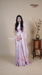 Multi Colour Tusser Fancy Saree for Sangeet Nights