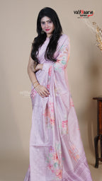 Multi Colour Tusser Fancy Saree for Sangeet Nights