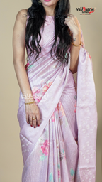 Multi Colour Tusser Fancy Saree for Sangeet Nights