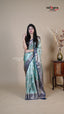 Multi Colour Chiniya Silk Fancy Saree for Cultural Events