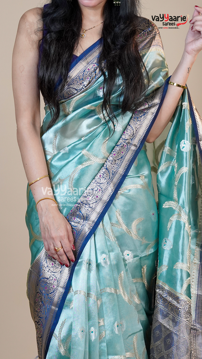 Multi Colour Chiniya Silk Fancy Saree for Cultural Events Main Image