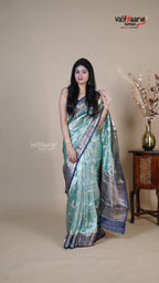 Multi Colour Chiniya Silk Fancy Saree for Cultural Events