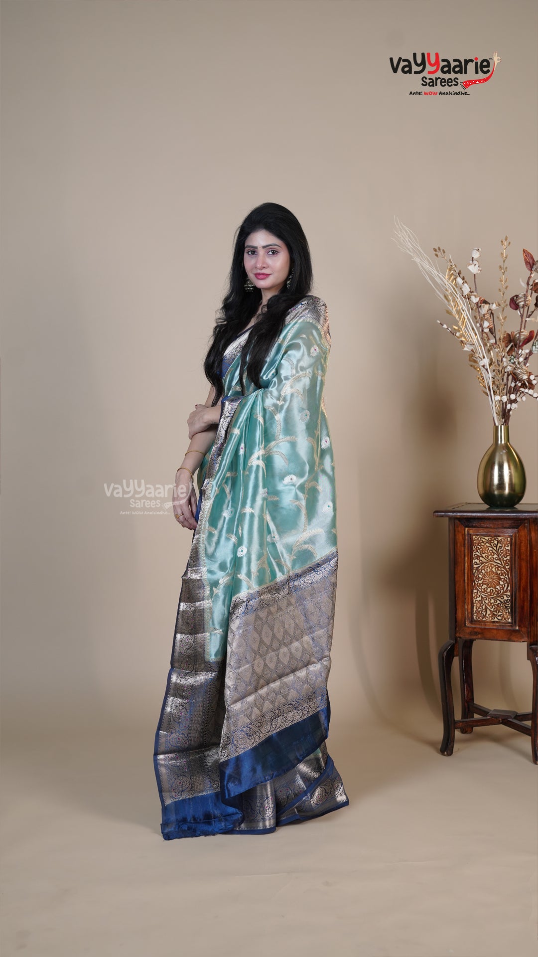 Multi Colour Chiniya Silk Fancy Saree for Cultural Events