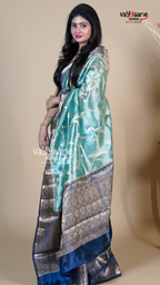 Multi Colour Chiniya Silk Fancy Saree for Cultural Events