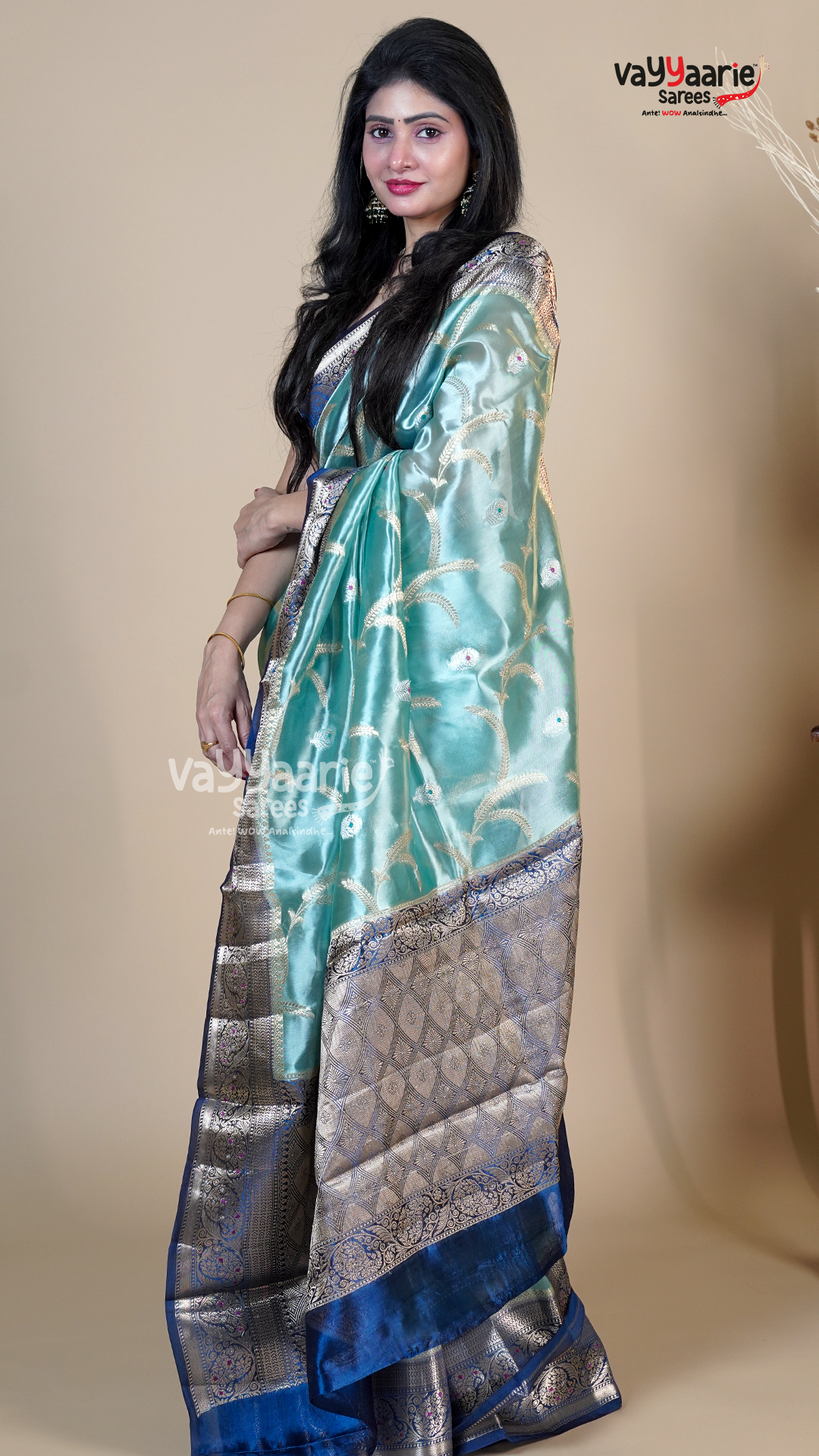Multi Colour Chiniya Silk Fancy Saree for Cultural Events