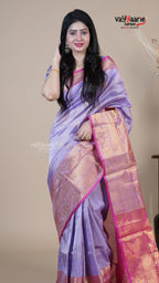 Lavender Kuppadam Handloom Saree for Ethnic Wear