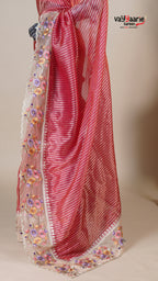 Maroon Organza Fancy Saree for Wedding Functions