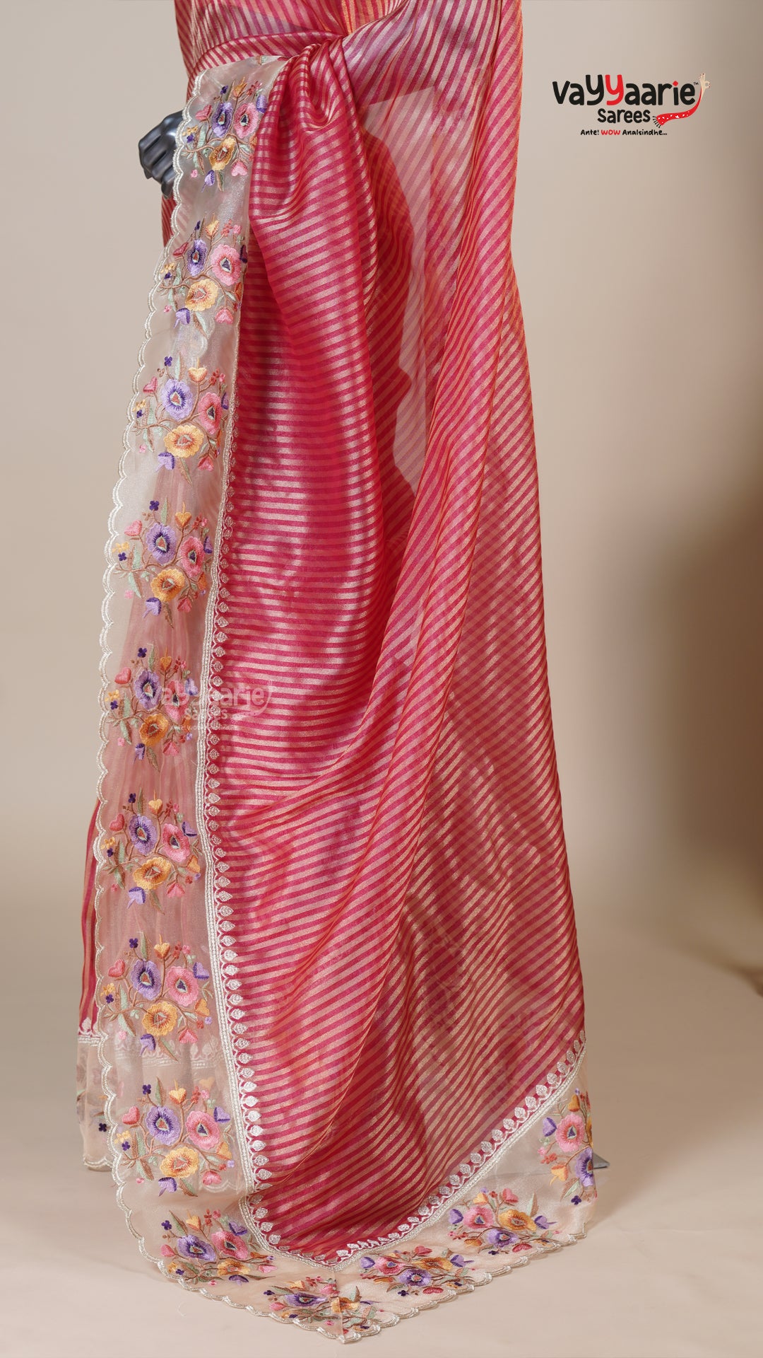 Maroon Organza Fancy Saree for Wedding Functions