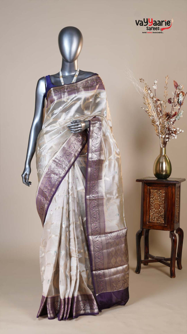 Multi Colour Chiniya Silk Fancy Saree for Everyday Elegance Hover Image