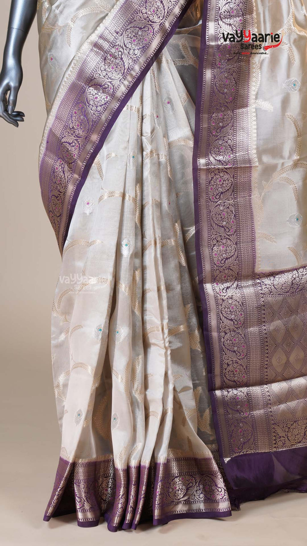Multi Colour Chiniya Silk Fancy Saree for Everyday Elegance