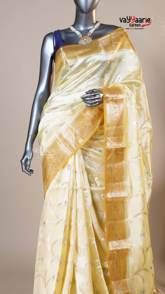 Multi Colour Chiniya Silk Fancy Saree for Ceremonial Wear Main Image
