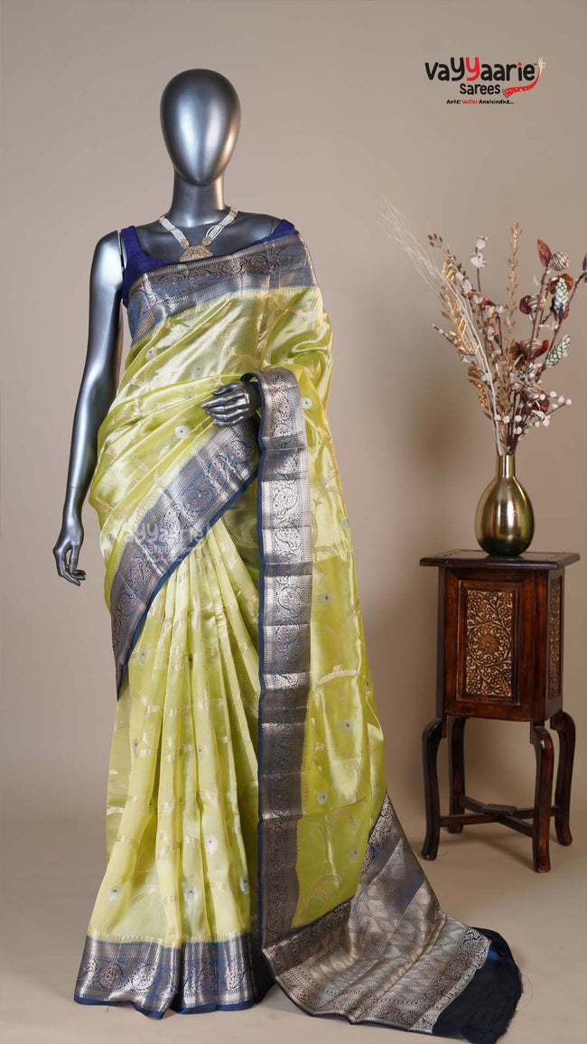 Multi Colour Chiniya Silk Fancy Saree for Casual Occasions Hover Image