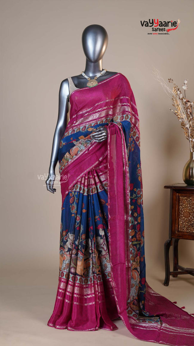 Multi Colour Georgette Fancy Saree for Engagements Hover Image