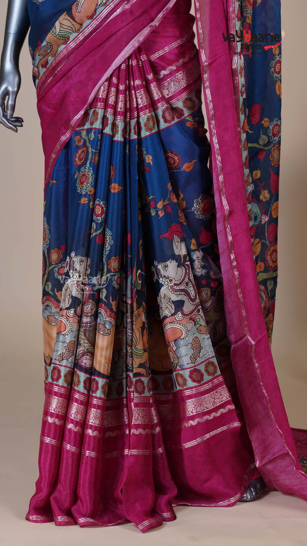 Multi Colour Georgette Fancy Saree for Engagements