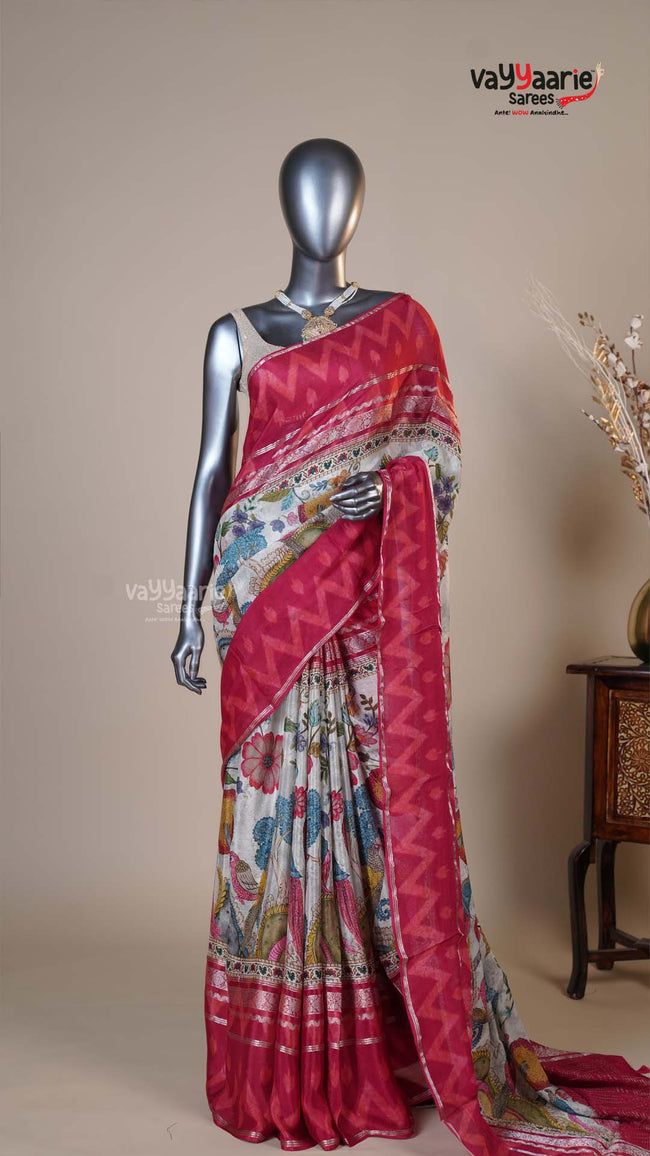 Multi Colour Georgette Fancy Saree for Anniversary Gifting Hover Image
