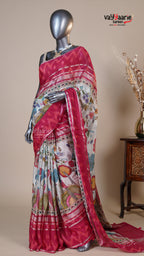 Multi Colour Georgette Fancy Saree for Anniversary Gifting