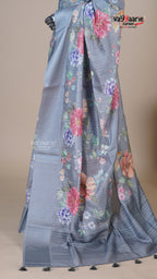 Multi Colour Tusser Fancy Saree for Traditional Gifting