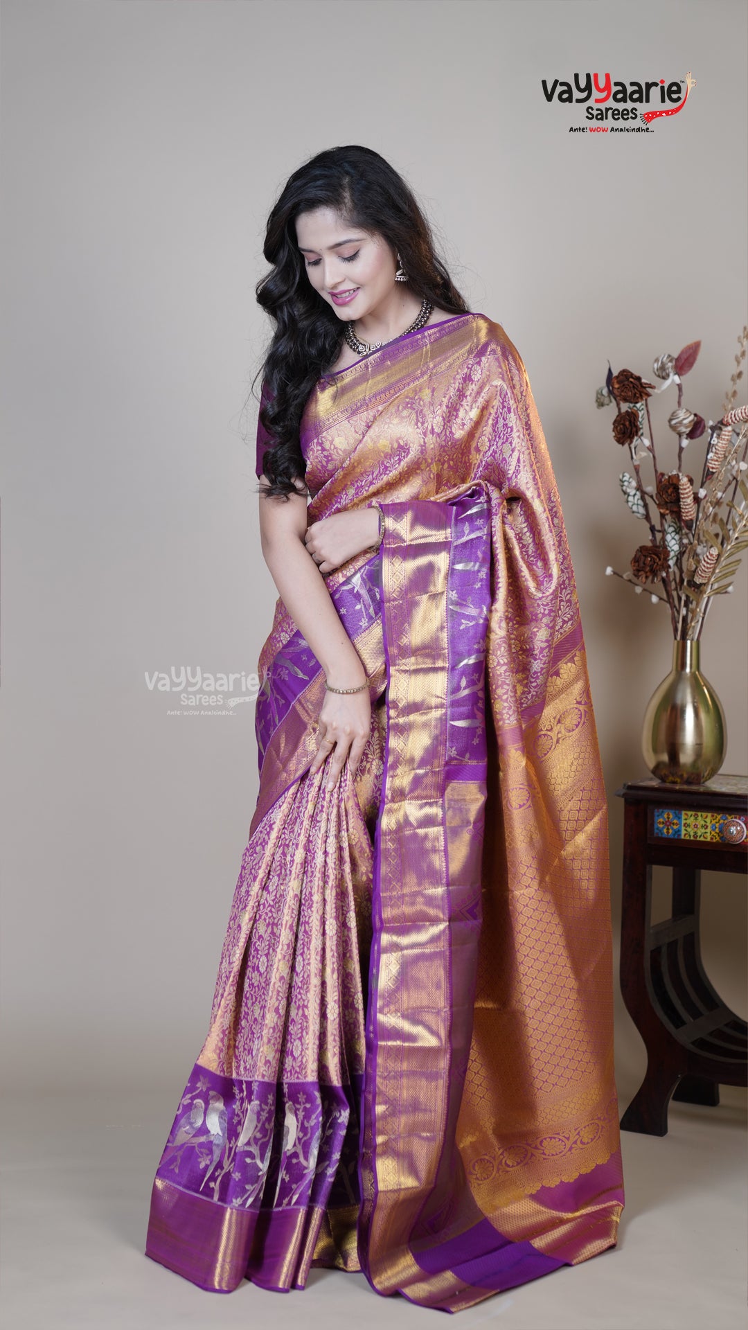 Purple DMM Pattu Traditional Saree for Casual Occasions