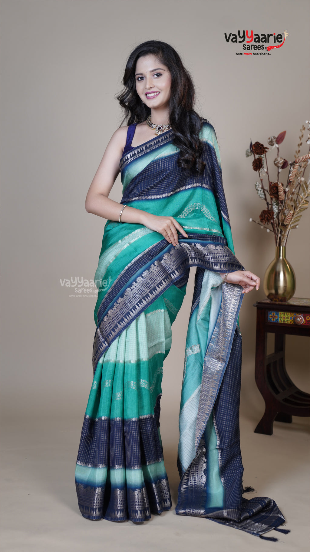 Blue Georgette Fancy Saree for Sangeet Nights