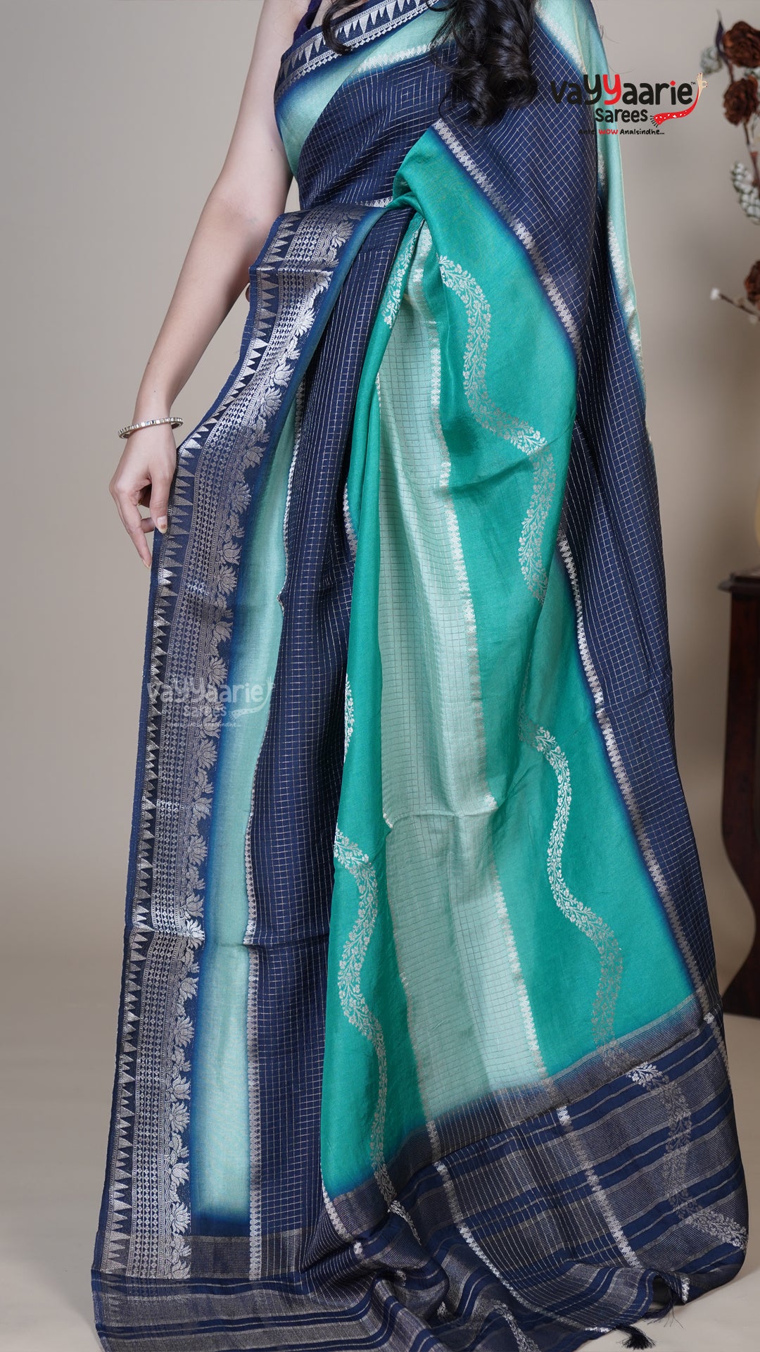Blue Georgette Fancy Saree for Sangeet Nights