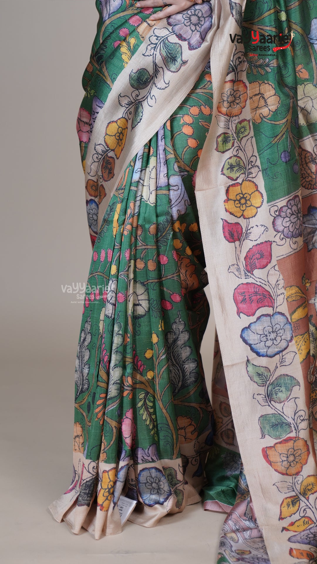 Green Raw Mango Fancy Saree for Traditional Gifting