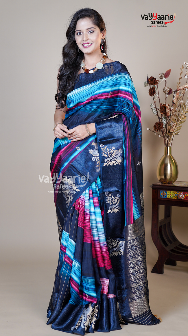 Multi Colour Banaras Mango Fancy Saree for Celebrations Hover Image