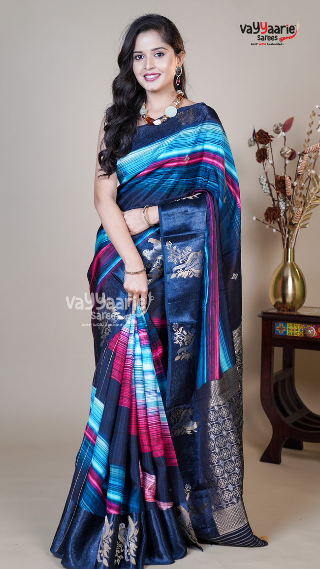 Multi Colour Banaras Mango Fancy Saree for Celebrations Main Image