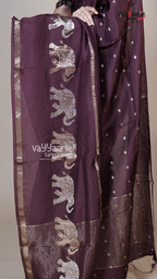 Brown Mushroom Fancy Saree for Festive Wear
