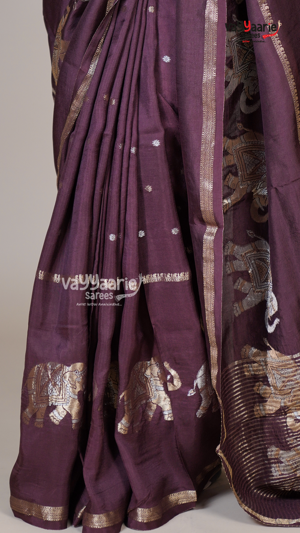 Brown Mushroom Fancy Saree for Festive Wear