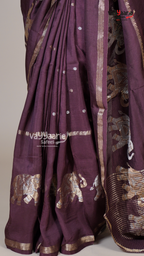 Brown Mushroom Fancy Saree for Festive Wear