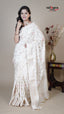 Cream Tusser Fancy Saree for Party Wear