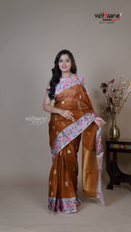 Mustard Raw Mango Fancy Saree for Occasion Wear
