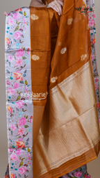 Mustard Banaras Mango Fancy Saree for Occasion Wear