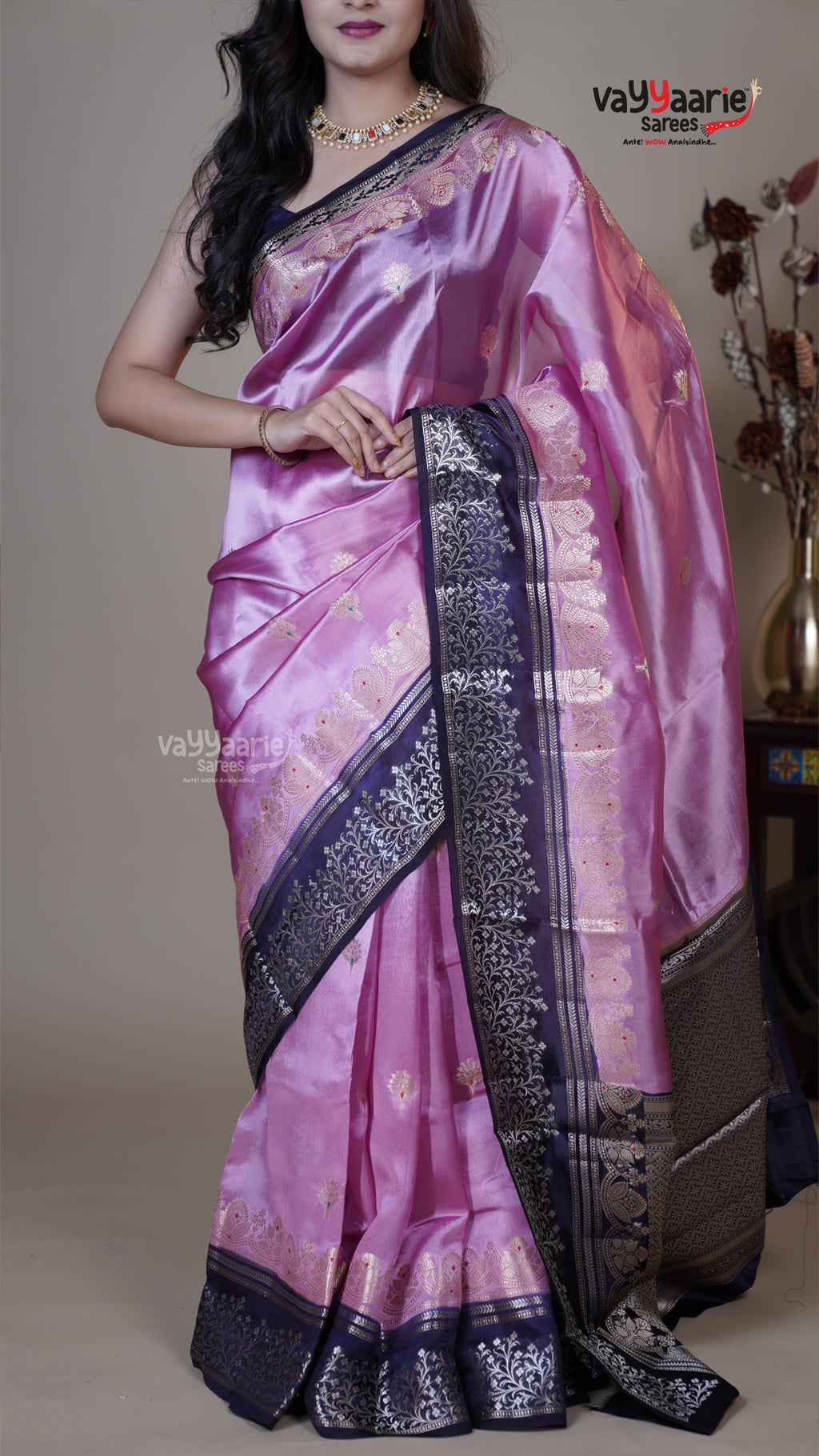 Multi Colour Chiniya Silk Fancy Saree for Gatherings