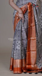 Black Chiffon Fancy Saree for Family Functions