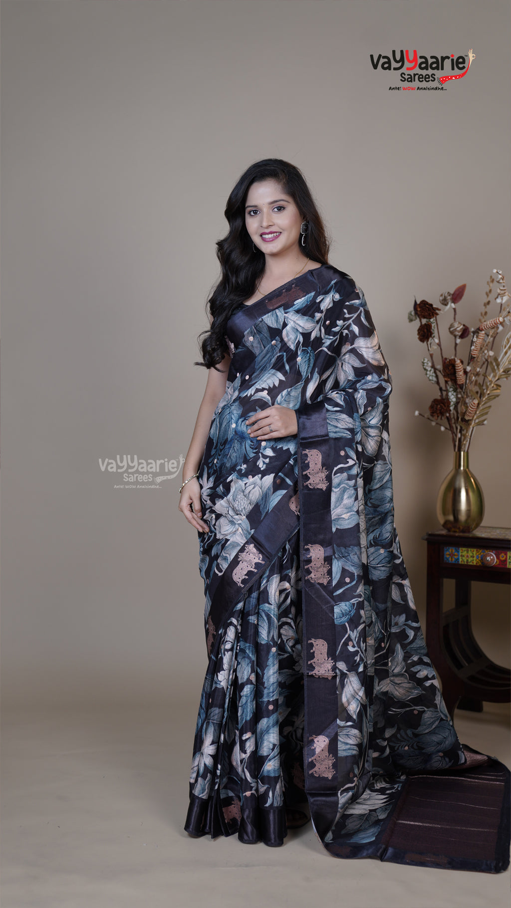 Multi Colour Tissue Fancy Saree for Traditional Wear