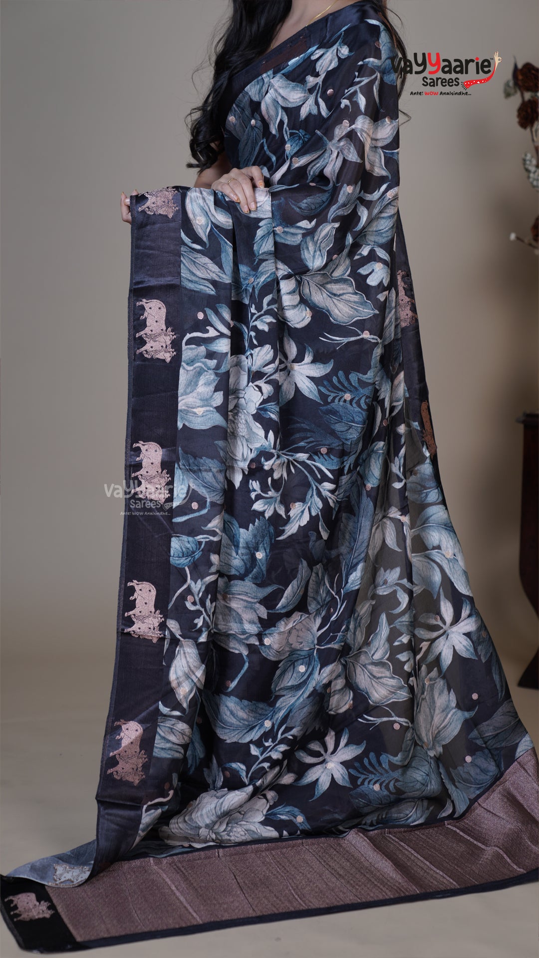 Multi Colour Tissue Fancy Saree for Traditional Wear