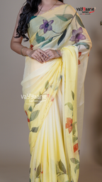 Yellow Crush Fancy Saree for Cultural Events